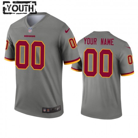 Maillot Enfant Washington Commanders Personnalisé Gris Inverted Legend